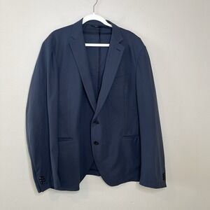 Mens Performance Sport Coat Blazer Sene Blue Travel Business Career Work Mens